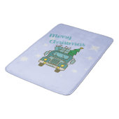 サンタクロースのフロントビューメリークリスマス バスマット (アングル)