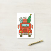 サンタクロースのフロントビューメリークリスマス ポストイット (デスク上)
