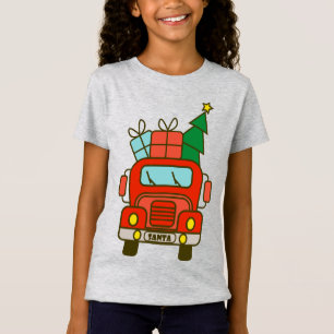サンタクロースのフロントビューメリークリスマス Tシャツ