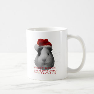 サンタクロースのブタのモルモットのクリスマスの休日 コーヒーマグカップ