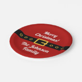 サンタクロースのプリントが付いている使い捨て可能なクリスマスのプレート ペーパープレート (アングル)