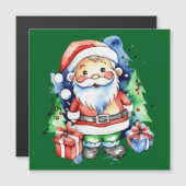 サンタクロースのプレゼントアイデア マグネット招待状 (正面/裏面)