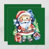 サンタクロースのプレゼントアイデア 招待状 (正面/裏面)