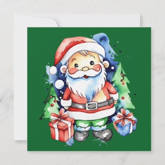 サンタクロースのプレゼントアイデア 招待状 (正面)