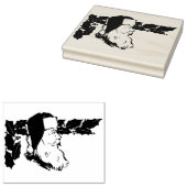 サンタクロースのホリーデザインイラストパターンアート ラバースタンプ (押印)