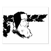 サンタクロースのホリーデザインイラストパターンアート ラバースタンプ (インプリント)