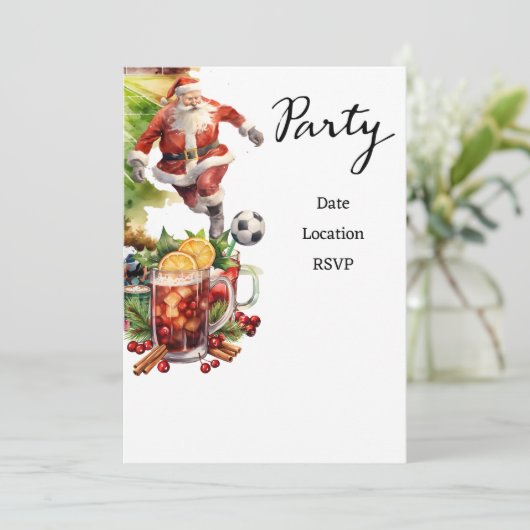 サンタクロースのボールを持つ遊サッカークリスマス セーブザデート (スタンド正面)