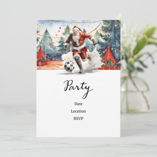 サンタクロースのボールを持つ遊サッカークリスマス セーブザデート (スタンド正面)