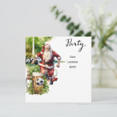 サンタクロースのボールを持つ遊サッカークリスマス 招待状 (スタンド正面)