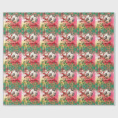 サンタクロースのボールWrと遊のサッカークリスマス ラッピングペーパー (フラット)