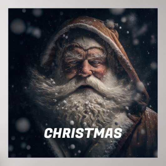 サンタクロースのポスター:クリスマスデコレーション ポスター (正面)