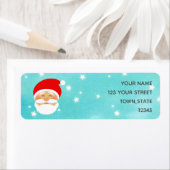 サンタクロースのポートレート かわいい 返送先住所 ラベル (インサイチュ)