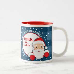 サンタクロースのミルク。クリスマスギフトマグ ツートーンマグカップ