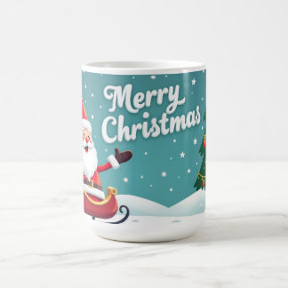 サンタクロースのメリークリスマスマグ コーヒーマグカップ