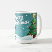 サンタクロースのメリークリスマスマグ コーヒーマグカップ (正面右)