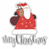 サンタクロースのメリークリスマス シール (正面)