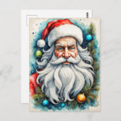 サンタクロースのメリークリスマス ポストカード (正面/裏面)