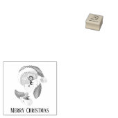 サンタクロースのメリークリスマス ラバースタンプ (押印)