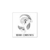 サンタクロースのメリークリスマス ラバースタンプ (インプリント)