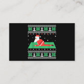 サンタクロースのヨガ醜いクリスマスコスチュームのヨガ愛好家 名刺 (裏面)