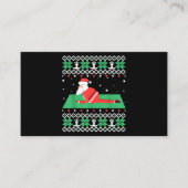 サンタクロースのヨガ醜いクリスマスコスチュームのヨガ愛好家 名刺 (正面)