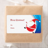 サンタクロースのラベルメリークリスマス ラベル (インサイチュ)