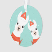 サンタクロースのラマ オーナメント (正面)