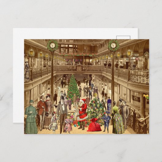 サンタクロースのリスト シーズンポストカード (正面/裏面)