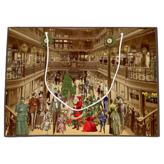 サンタクロースのリスト ラージペーパーバッグ (正面)