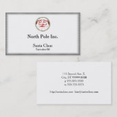 サンタクロースのリース 名刺 (正面/裏面)