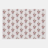 サンタクロースのロックスター ラッピングペーパーシート (正面2)