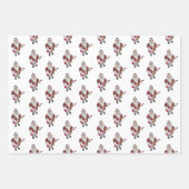 サンタクロースのロックスター ラッピングペーパーシート (正面)