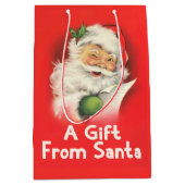 サンタクロースのヴィンテージ ミディアムペーパーバッグ (正面)