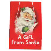 サンタクロースのヴィンテージ ミディアムペーパーバッグ (裏面)