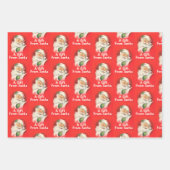 サンタクロースのヴィンテージ ラッピングペーパーシート (正面2)