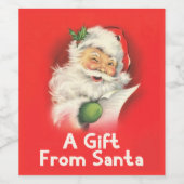 サンタクロースのヴィンテージ ワインラベル (シングルラベル)