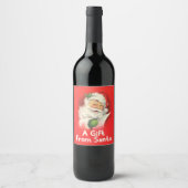 サンタクロースのヴィンテージ ワインラベル (正面)