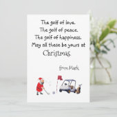 サンタクロースの休日とゴルフクリ賛美スマス シーズンカード (スタンド正面)