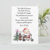 サンタクロースの休日とゴルフクリ賛美スマス シーズンカード (スタンド正面)