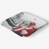 サンタクロースの切り株(赤い袋あり) ペーパープレート (傾斜あり)