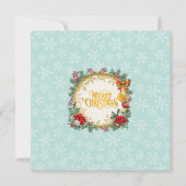 サンタクロースの列車とプレゼントとクリスマスツリー (裏面)