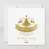 サンタクロースの列車、クリスマスと休日の写真 シーズンカード (裏面)