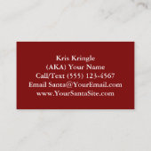 サンタクロースの名刺イエスが理由 名刺 (裏面)