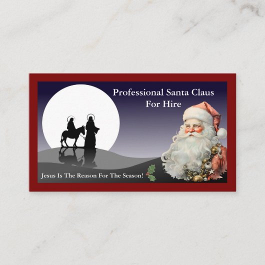 サンタクロースの名刺イエスが理由 名刺 (正面)