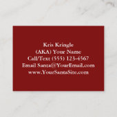 サンタクロースの名刺ジャンボビッグ 名刺 (裏面)