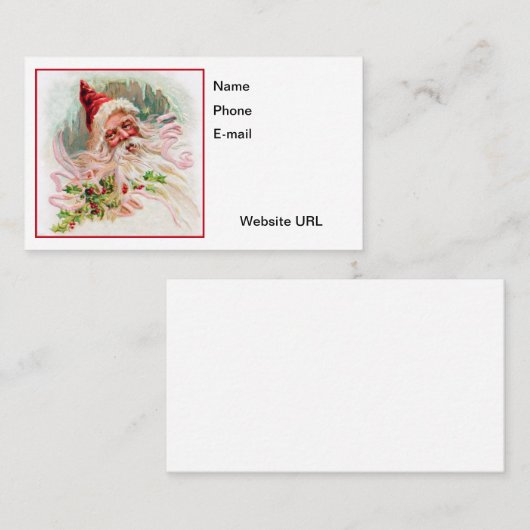 サンタクロースの名刺 名刺 (正面/裏面)