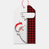 サンタクロースの吹き出し ギフトタグ (正面)