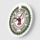 サンタクロースの壁時計の印章 ラージ壁時計 (傾斜)