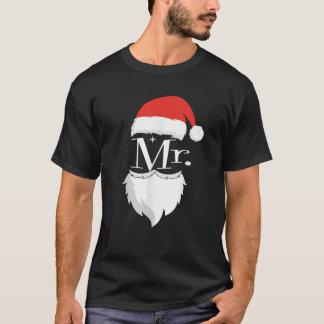 サンタクロースの夫婦おそろいクリスマスパジャマ Tシャツ