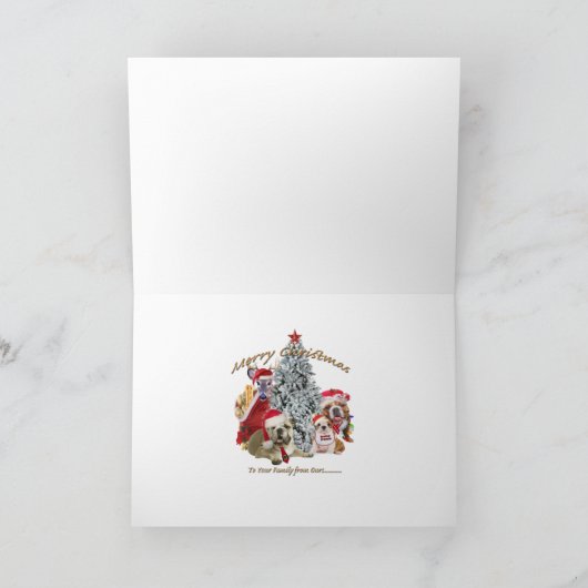 サンタクロースの家族からメリークリスマス シーズンカード (内部)